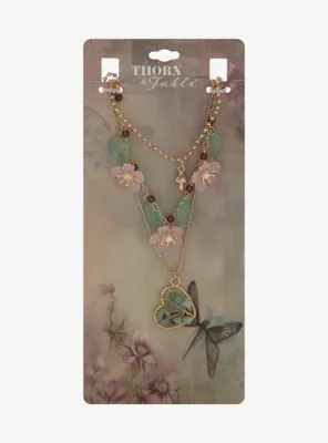 Thorn & Fable Sakura Heart Necklace Set