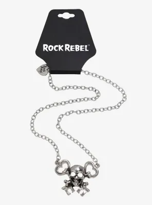Rock Rebel Skull Key Necklace