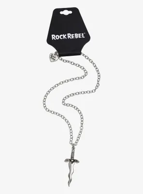 Rock Rebel Dagger Pendant Necklace