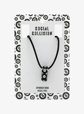 Social Collision® 8 Ball Spinner Ring Cord Necklace
