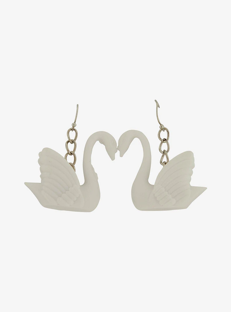 Sweet Society® Figural White Swan Earrings
