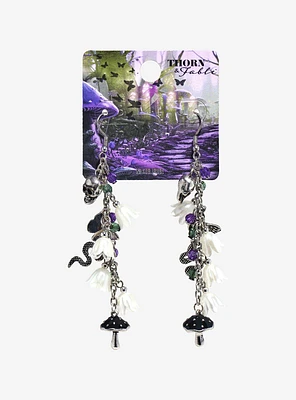 Thorn & Fable Skull Fairy Grunge Drop Earrings