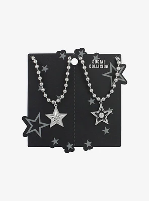 Social Collision® Star Ball Chain Best Friend Necklace Set