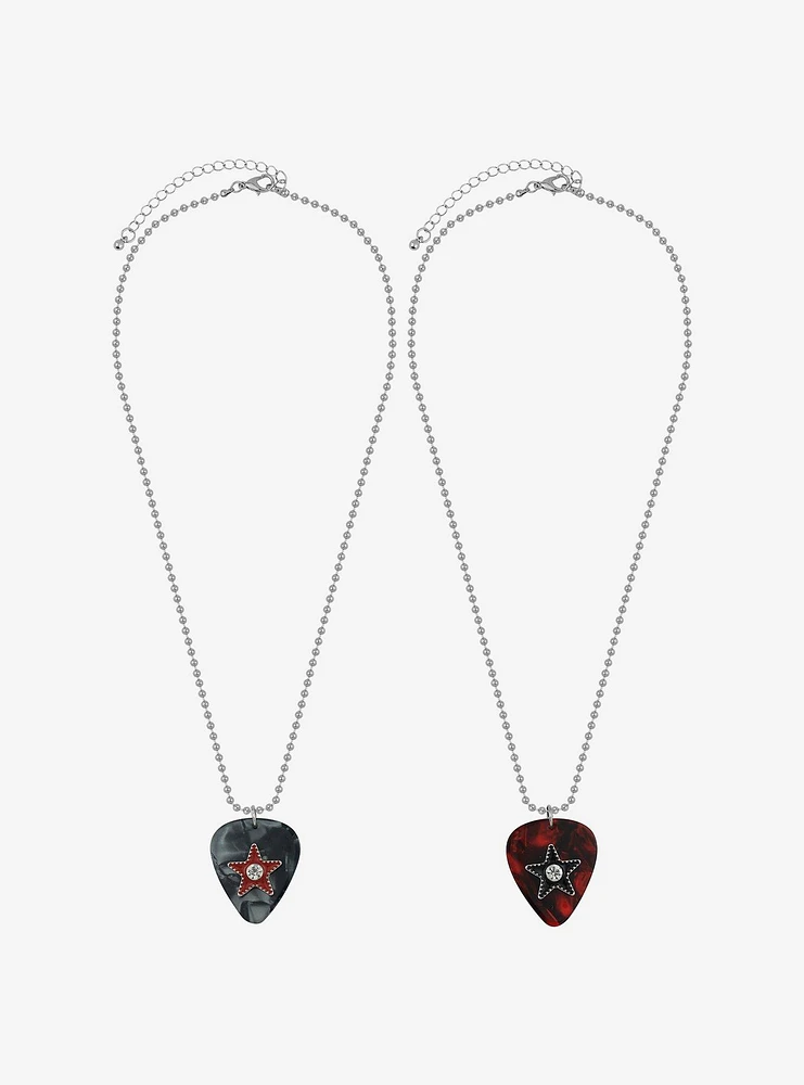 Social Collision® Guitar Pick Best Friend Necklace Set