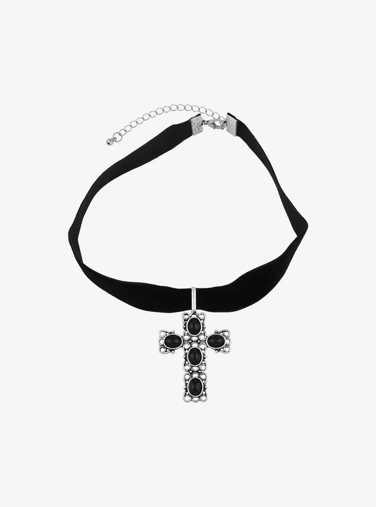 Social Collision Ornate Cross Chunky Choker