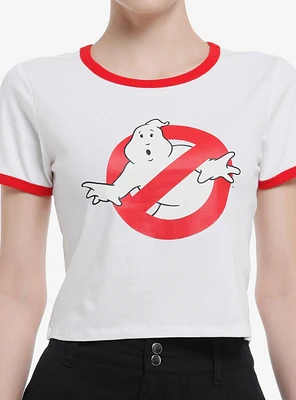 Her Universe Ghostbusters Logo Glow-In-The-Dark Girls Baby Ringer T-Shirt