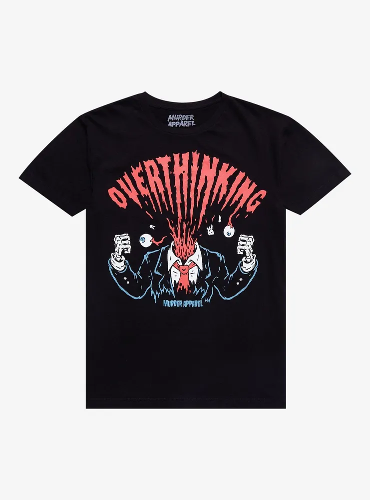 Overthinking Exploding Head T-Shirt By Murder Apparel