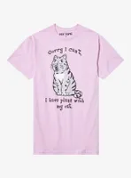 Plans With My Cat Pastel Pink T-Shirt