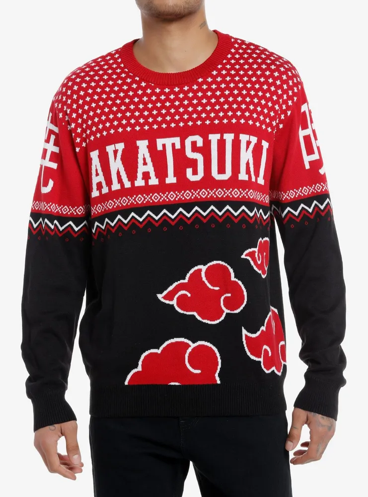 Naruto Shippuden Akatsuki Intarsia Knit Sweater