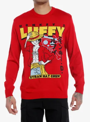 One Piece Luffy Intarsia Knit Sweater