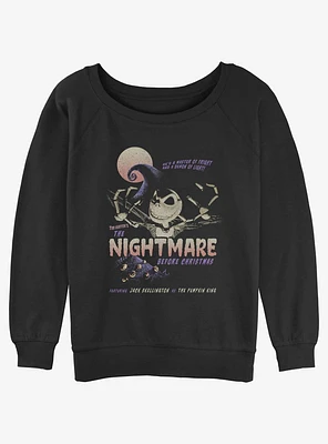 Disney The Nightmare Before Christmas Master Of Fright Jack Skellington Girls Slouchy Sweatshirt