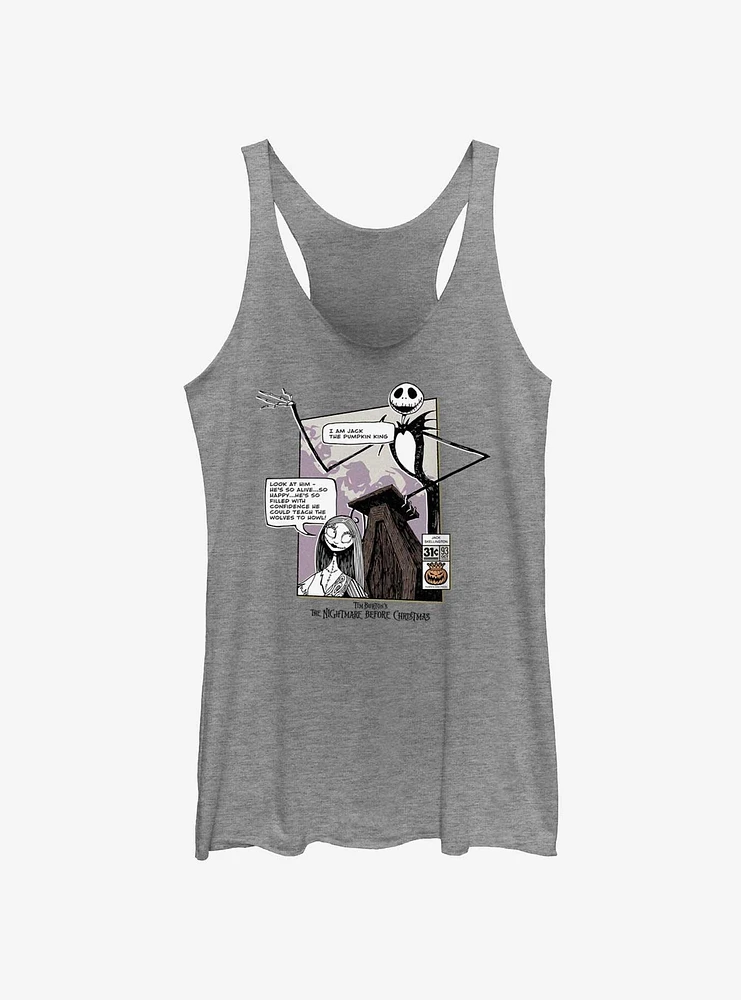 Disney The Nightmare Before Christmas Jack & Sally Look At Him Pumpkin King Girls Tank Top