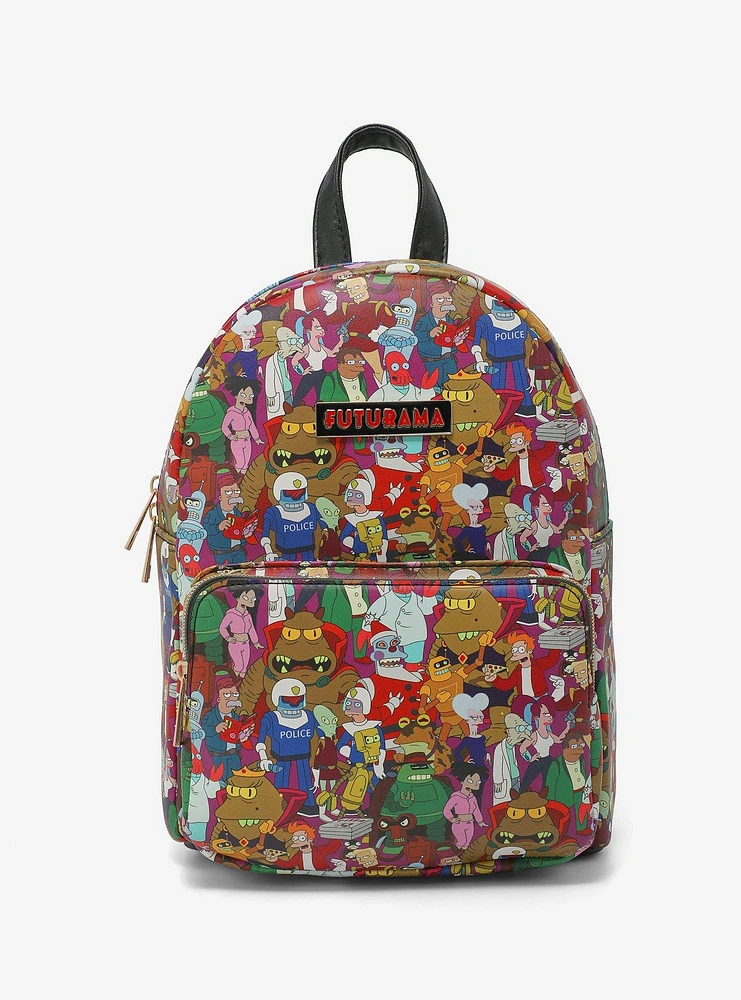 Futurama Group Allover Print Mini Backpack