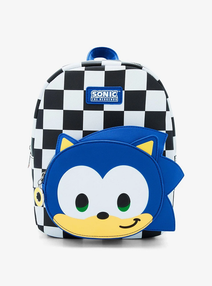 Sonic The Hedgehog Checkered Mini Backpack