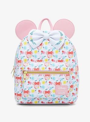 Loungefly Disney Minnie Mouse Flowers Figural Mini Backpack