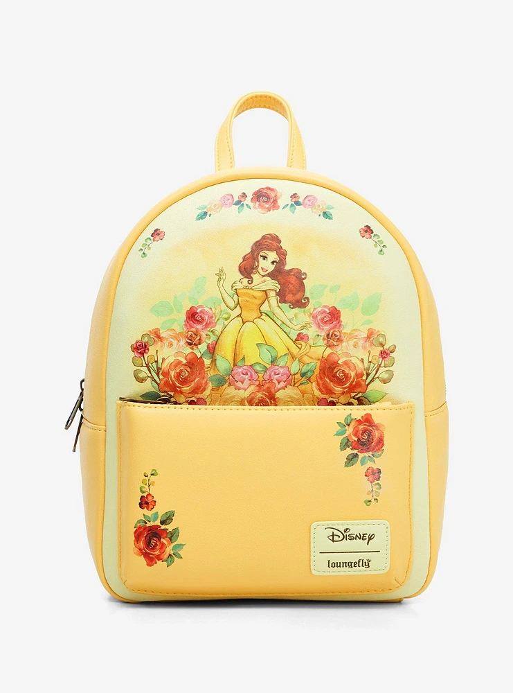 Loungefly Disney Beauty And The Beast Belle Roses Mini Backpack