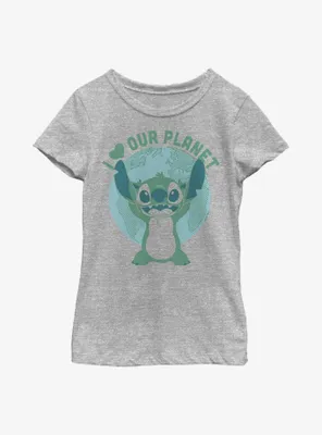 Disney Lilo & Stitch I Heart Our Planet Youth Girls T-Shirt