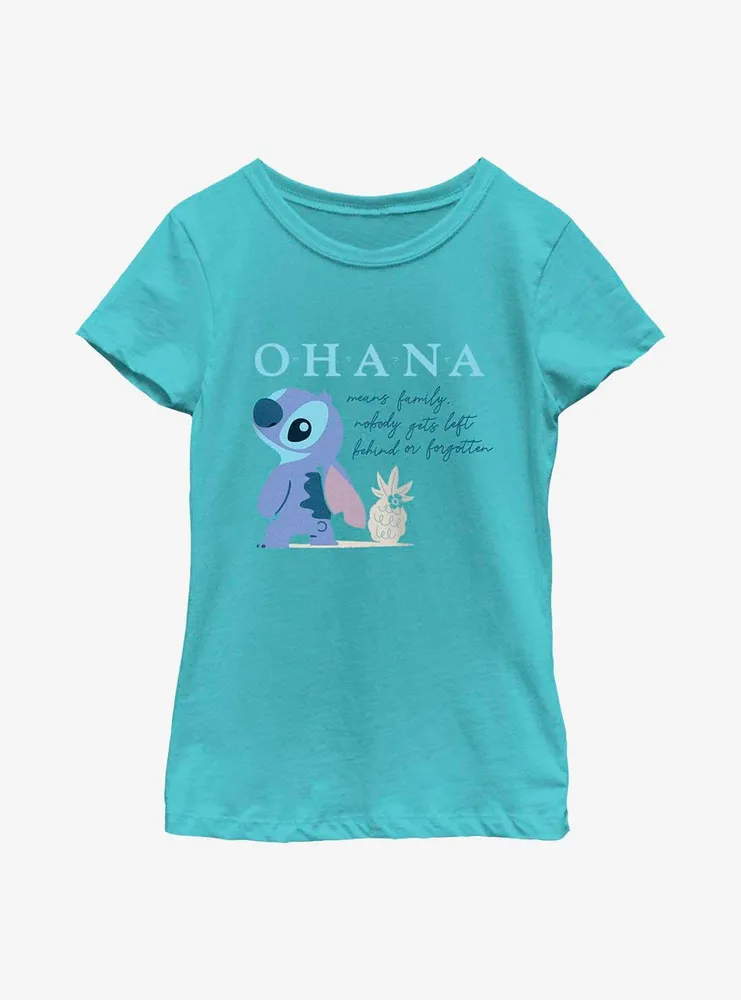 Disney Lilo & Stitch Ohana Pineapple Youth Girls T-Shirt