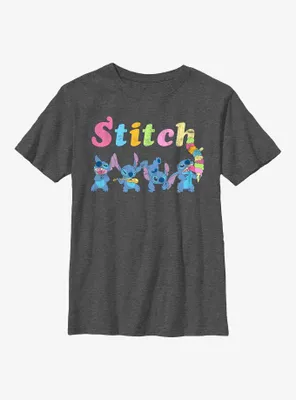Disney Lilo & Stitch Colorful Stitches Youth T-Shirt
