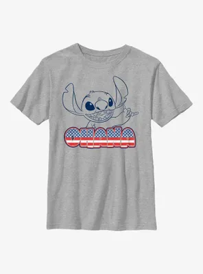 Disney Lilo & Stitch Patriotic Ohana Youth T-Shirt