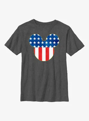 Disney Mickey Mouse Patriotic Ears Youth T-Shirt