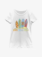 Disney Mickey Mouse Sun Sea Surf Boards Youth Girls T-Shirt