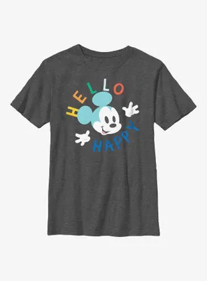 Disney Mickey Mouse Hello Happy Youth T-Shirt