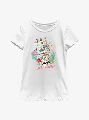 Disney Mickey Mouse Says Be Kind Youth Girls T-Shirt