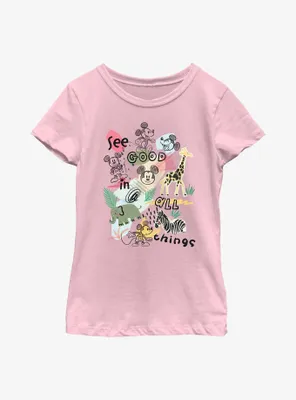 Disney Mickey Mouse See Good All Things Youth Girls T-Shirt