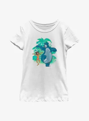 Disney The Jungle Book Baloo Sketch Youth Girls T-Shirt