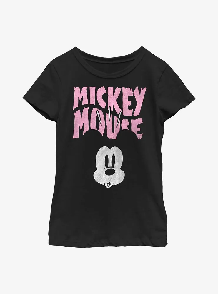 Disney Mickey Mouse Scared Face Youth Girls T-Shirt