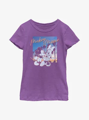 Disney Mickey Mouse California Sunset Youth Girls T-Shirt