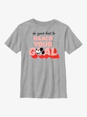 Disney Mickey Mouse Do Your Best Reach Goal Youth T-Shirt