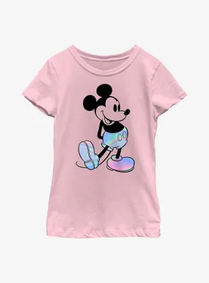Disney Mickey Mouse Groovy Portrait Youth Girls T-Shirt