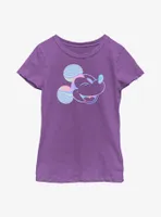 Disney Mickey Mouse Head Outline Groovy Youth Girls T-Shirt