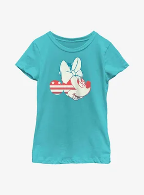 Disney Minnie Mouse American Flag Youth Girls T-Shirt