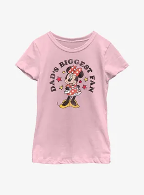 Disney Minnie Mouse Dad's Biggest Fan Youth Girls T-Shirt
