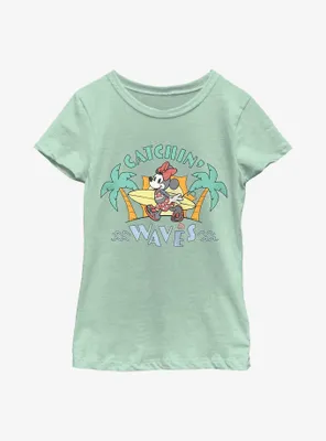 Disney Minnie Mouse Catchin' Waves Youth Girls T-Shirt