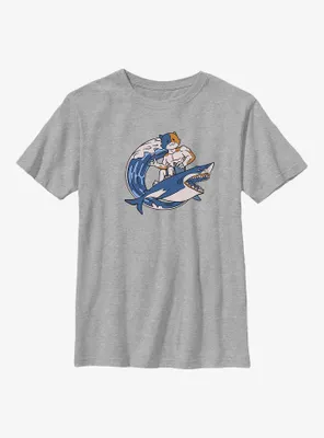 Fortnite Meowscles Shark Surf Youth T-Shirt