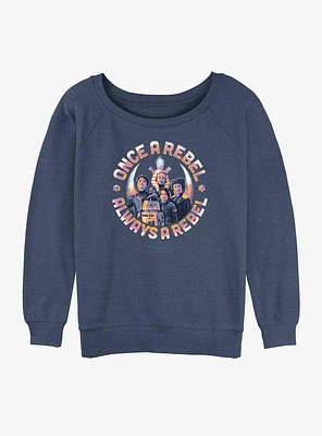 Disney Ahsoka Always A Rebel Girls Slouchy Sweatshirt