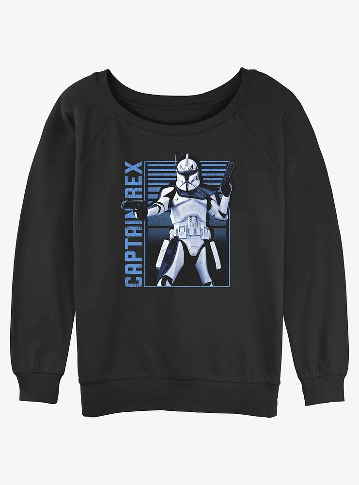 Disney Ahsoka Captain Rex Girls Slouchy Sweatshirt