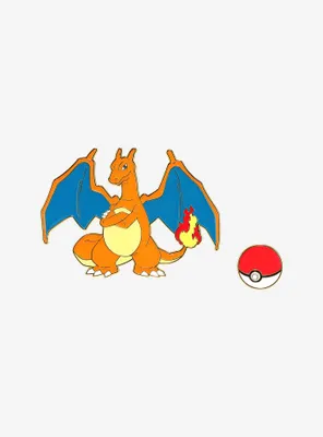 Pokémon Charizard and Poke Ball Enamel Pin Set — BoxLunch Exclusive