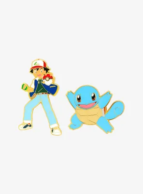 Pokémon Ash and Squirtle Enamel Pin Set - BoxLunch Exclusive