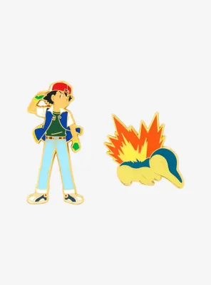 Pokémon Ash & Cyndaquil Enamel Pin Set - BoxLunch Exclusive