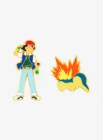 Pokémon Ash & Cyndaquil Enamel Pin Set - BoxLunch Exclusive