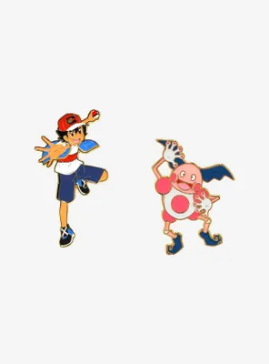 Pokémon Ash and Mr. Mime Enamel Pin Set — BoxLunch Exclusive