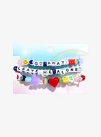 Leave Me Alone Go Away Beaded Bracelet Set