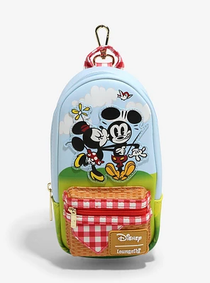 Loungefly Disney Mickey Mouse & Minnie Mouse Picnic Pencil Case