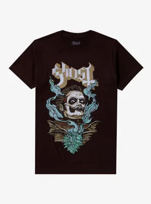 Ghost Jagged Winged Heart Boyfriend Fit Girls T-Shirt
