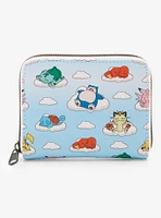 Loungefly Pokemon Sleeping Characters Mini Zipper Wallet